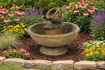 Mayan Frog Concrete Water Fountain